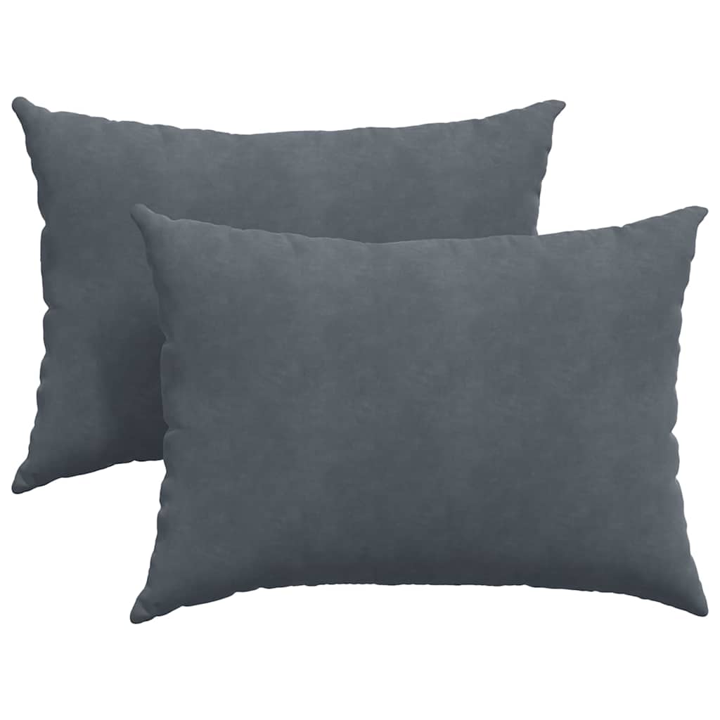 Vidaxl sofa kussens 2 stuks donkergrijs 70 x 50 cm cordstof