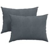 Vidaxl sofa kussens 2 stuks donkergrijs 70 x 50 cm cordstof