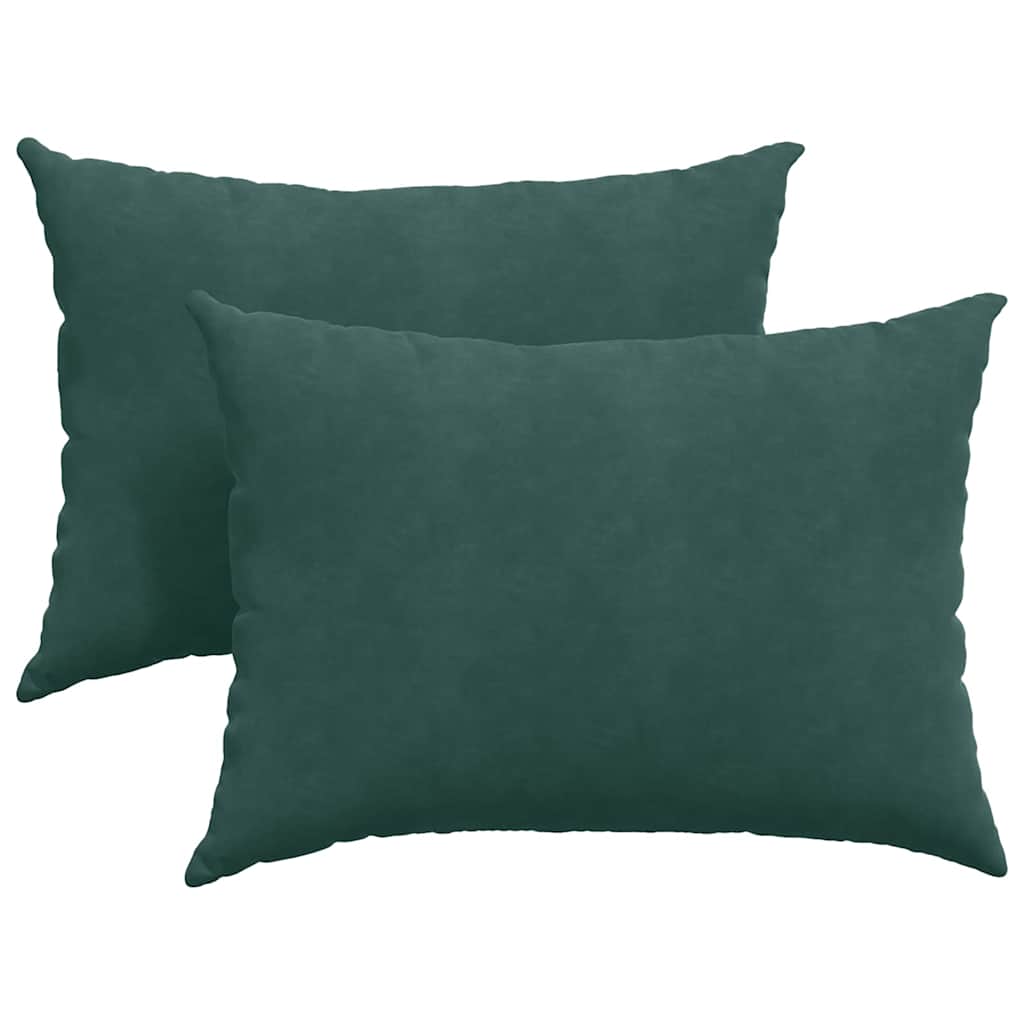 Vidaxl sofa kussens 2 stuks donkergroen 70 x 50 cm cordstof