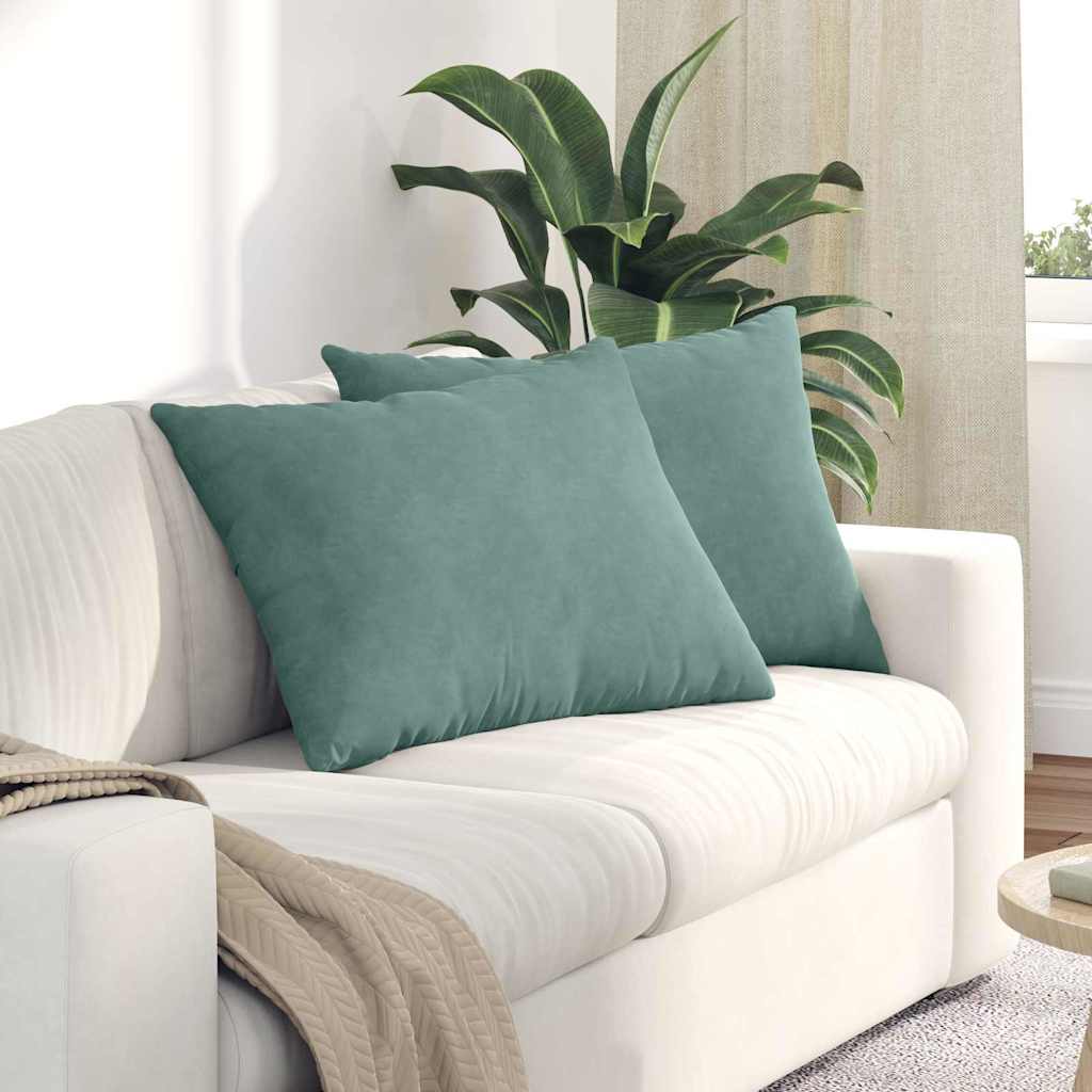 Vidaxl sofa kussens 2 stuks zeegroen 70 x 50 cm cordstof