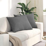 Vidaxl sofa kussens 2 stuks donkergrijs 70 x 50 cm stof
