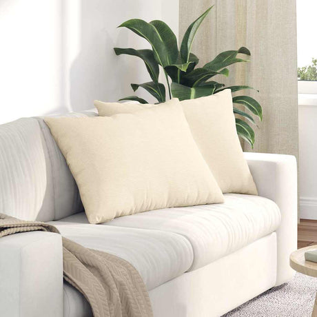 Vidaxl sofa kussens 2 stuks crème 70 x 50 cm cordstof