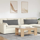 Vidaxl sofa kussens 2 stuks donkergrijs 120 x 40 cm stof