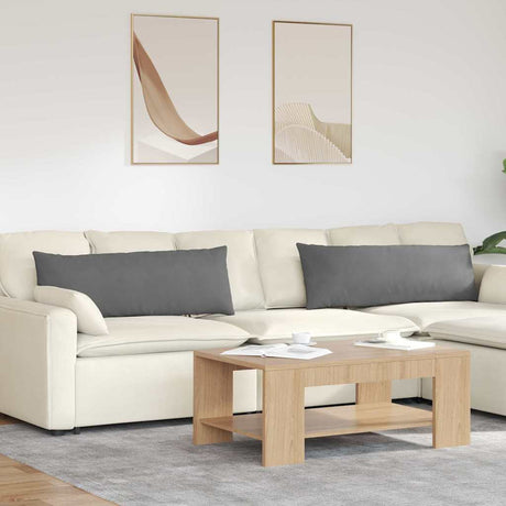 Vidaxl sofa kussens 2 stuks donkergrijs 120 x 40 cm stof