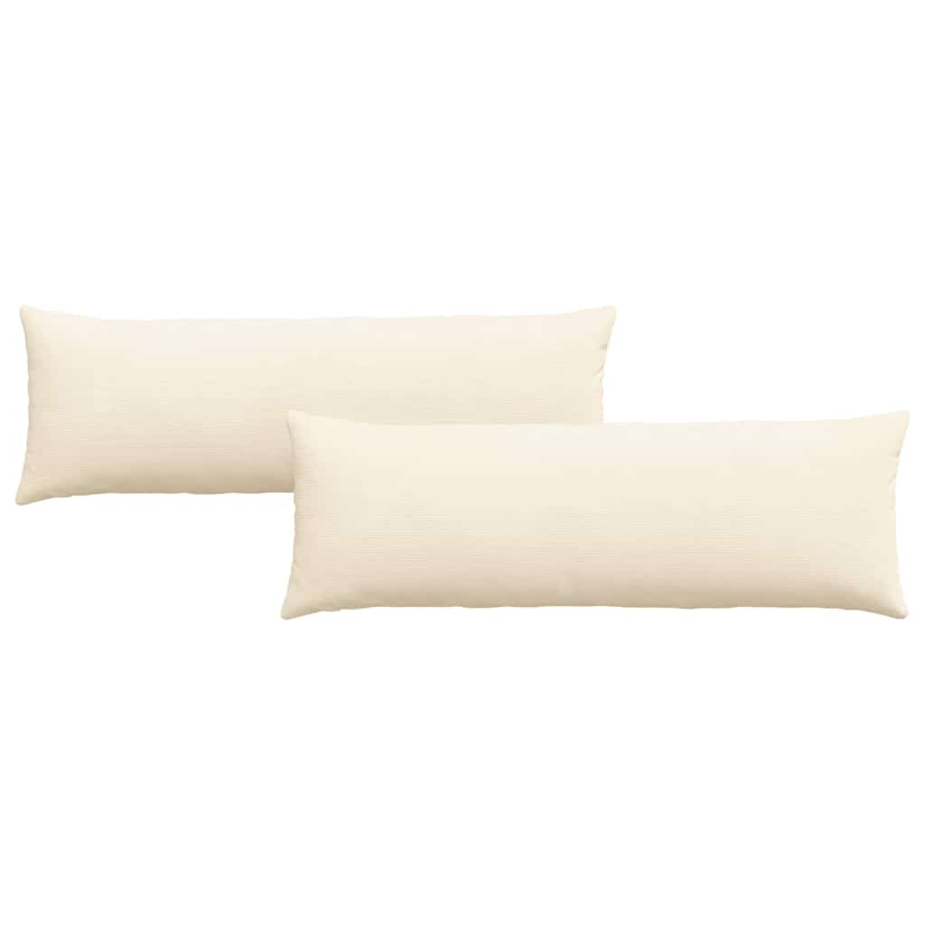 Vidaxl sofa kussens 2 stuks crème 120 x 40 cm cordstof