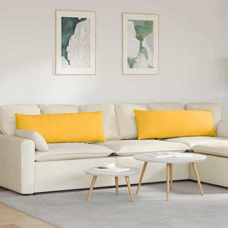Vidaxl sofa kussens 2 stuks lichtgeel 120 x 40 cm cordstof