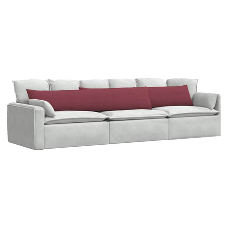Vidaxl sofa kussens 2 pcs wijnrood 200 x 40 cm stof