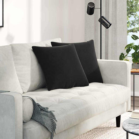 Vidaxl sofa kussens 2 stuks zwart 45 x 45 cm cordstof
