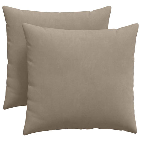 Vidaxl sofa kussens 2 stuks taupe 45 x 45 cm stof