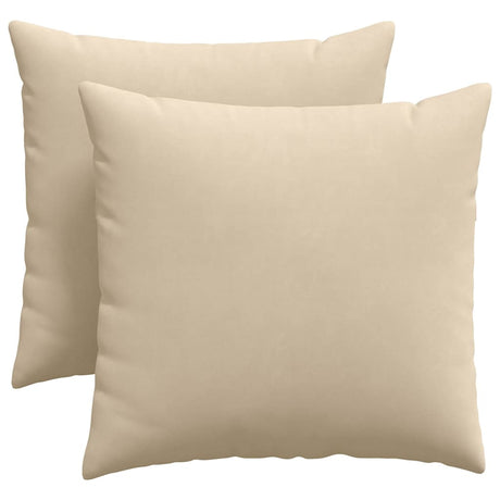 Vidaxl sofa kussens 2 stuks crème 45 x 45 cm stof