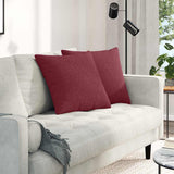 Vidaxl sofa kussens 2 pcs wijnrood 50 x 50 cm stof