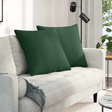 Vidaxl sofa kussens 2 stuks donkergroen 60 x 60 cm cordstof