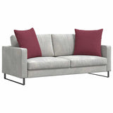 Vidaxl sofa kussens 2 pcs wijnrood 80 x 80 cm stof