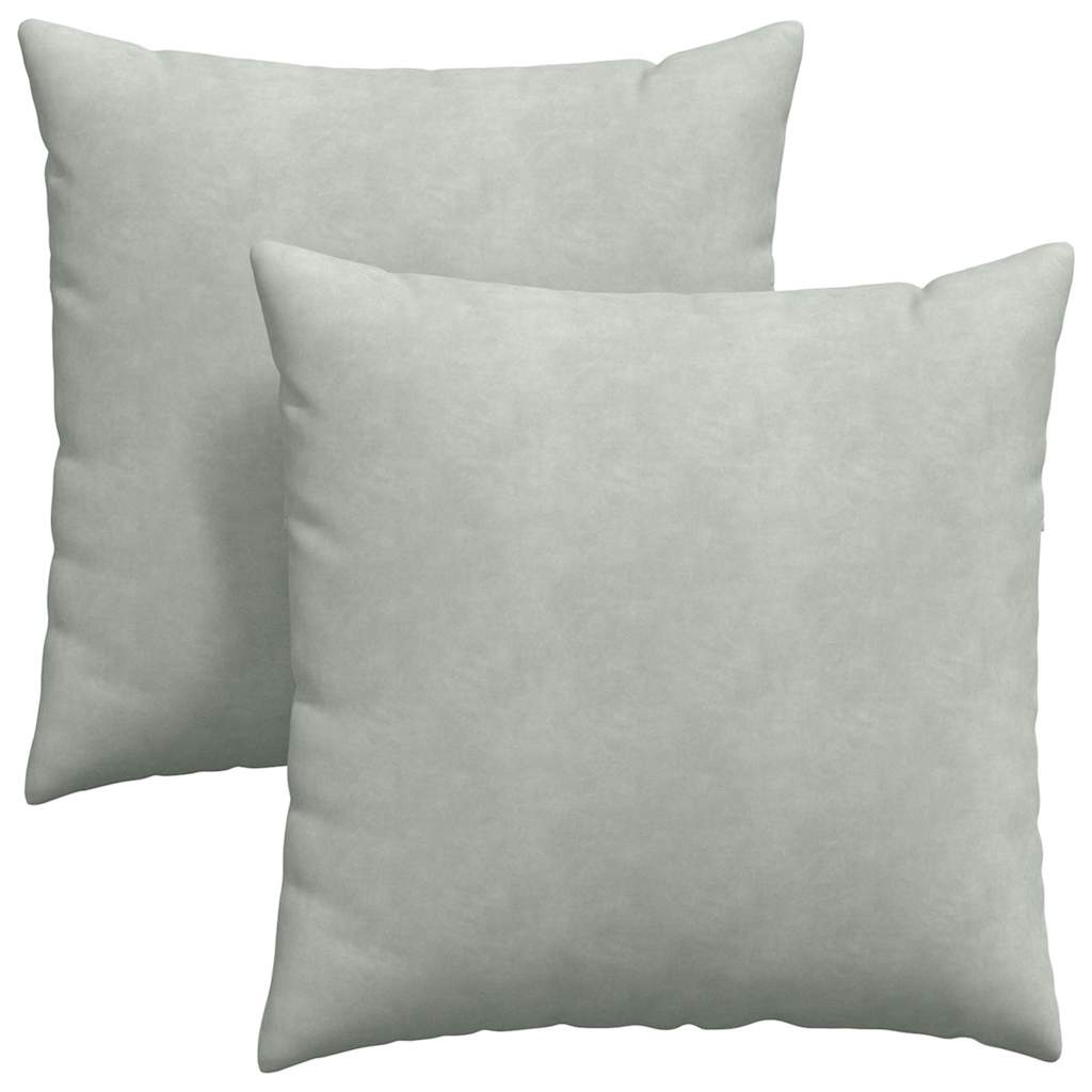 Vidaxl sofa kussens 2 stuks lichtgrijs 80 x 80 cm cordstof