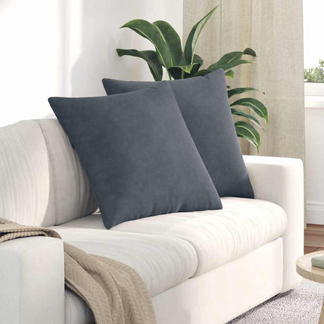 Vidaxl sofa kussens 2 stuks donkergrijs 80 x 80 cm cordstof