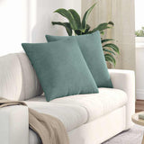 Vidaxl sofa kussens 2 stuks zeegroen 80 x 80 cm cordstof