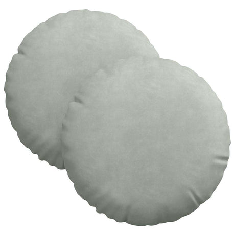Vidaxl zitkussens 2 stuks lichtgrijs ø 40 x 13 cm fluweel