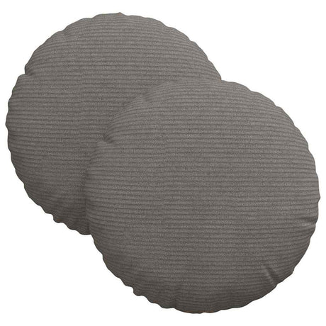 Vidaxl zitkussens 2 stuks lichtgrijs ø 30 x 13 cm cordstof