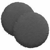 Vidaxl zitkussens 2 pcs donkergrijs ø 30 cm katoen stof