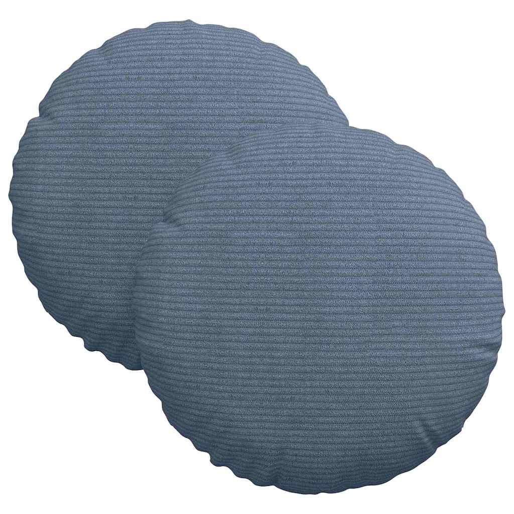 Vidaxl zitkussens 2 pcs blauw ø 30 cm katoen stof