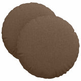 Vidaxl zitkussens 2 pcs bruin ø40 x 13 cm stof