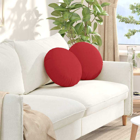 Vidaxl zitkussens 2 pcs rood ø40 x 13 cm stof