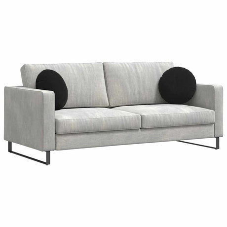 Vidaxl zitkussens 2 stuks zwart ø 40 x 13 cm fluweel
