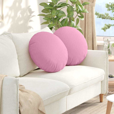 Vidaxl zitkussens 2 pcs roze ø50 x 19 cm stof
