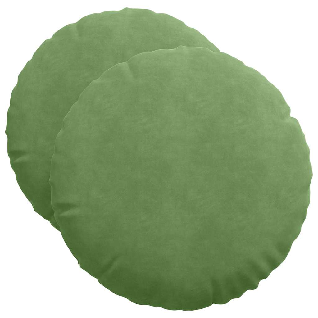 Vidaxl zitkussens 2 stuks lichtgroen ø 40 x 13 cm fluweel