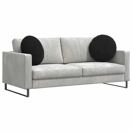 Vidaxl zitkussens 2 stuks zwart ø 40 x 13 cm fluweel