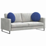 Vidaxl zitkussens 2 stuks politieblauw ø 40 x 13 cm fluweel