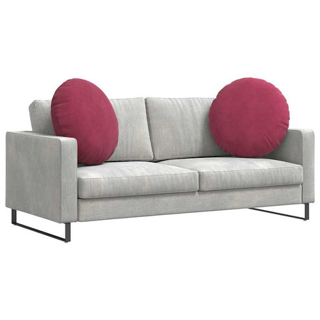Vidaxl zitkussens 2 pcs wijnrood ø 80 x 29 cm fluweel
