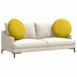 Vidaxl zitkussens 2 pcs geel ø 80 x 29 cm fluweel