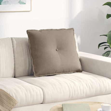 Vidaxl rugkussen taupe 60 x 50 cm microvezel stof