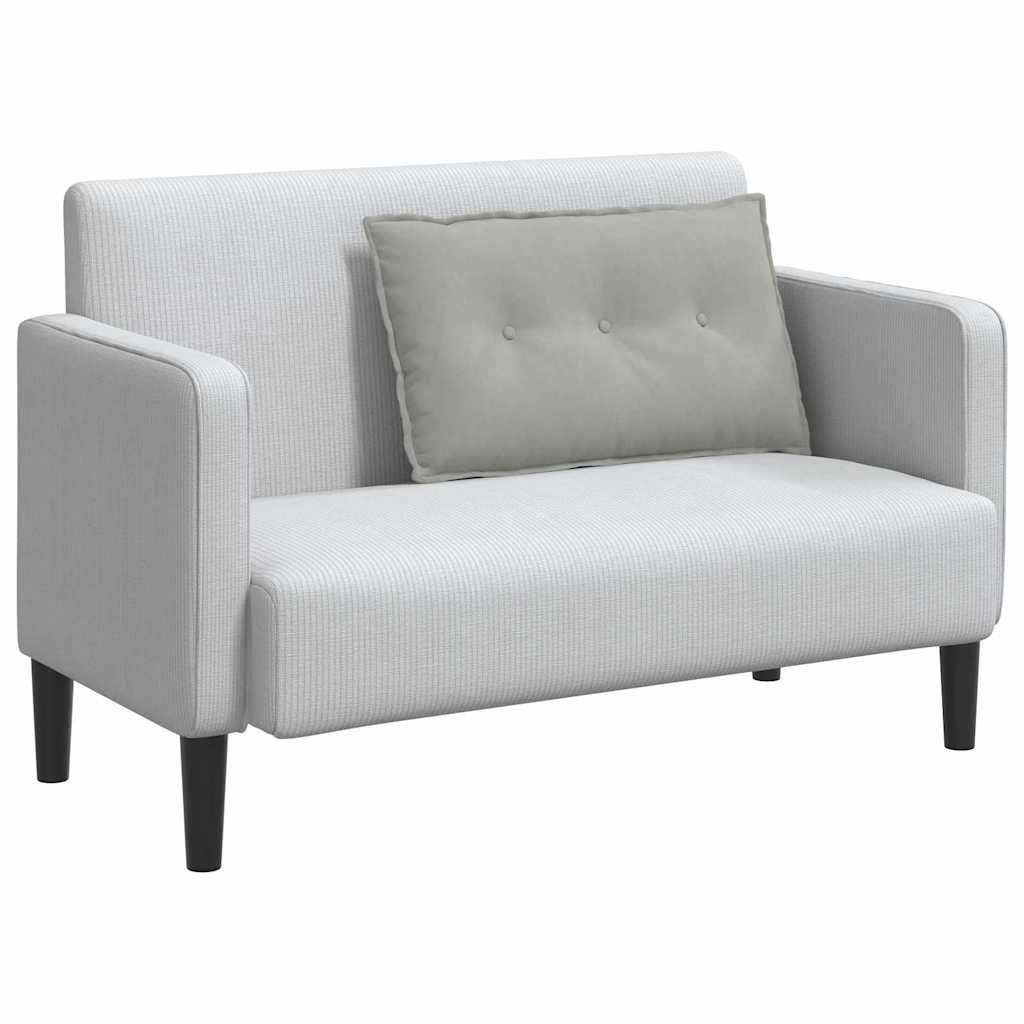 Vidaxl rugkussen lichtgrijs 80 x 50 cm microvezel stof
