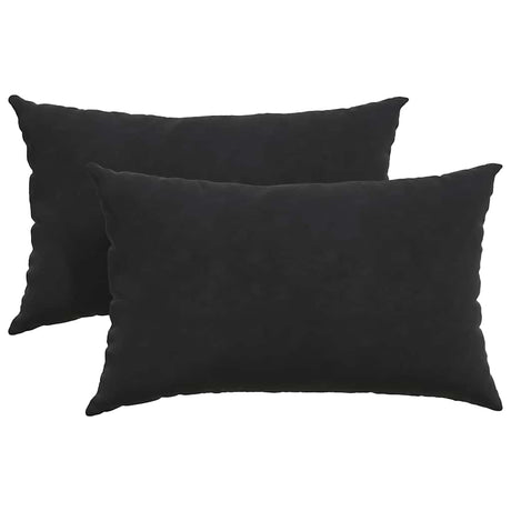 Vidaxl sofa kussens 2 stuks zwart 50 x 30 cm cordstof