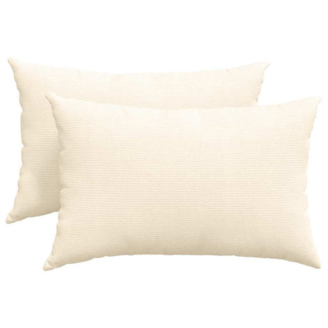 Vidaxl sofa kussens 2 stuks crème 60 x 40 cm cordstof