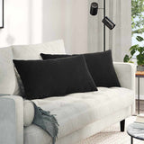 Vidaxl sofa kussens 2 stuks zwart 80 x 40 cm cordstof