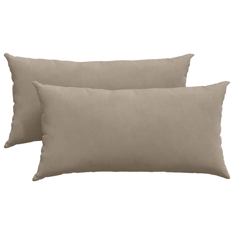 Vidaxl sofa kussens 2 stuks taupe 80 x 40 cm stof