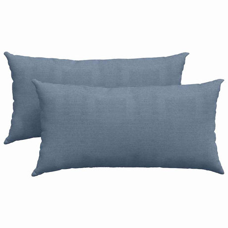 Vidaxl sofa kussens 2 stuks blauw 80 x 40 cm cordstof