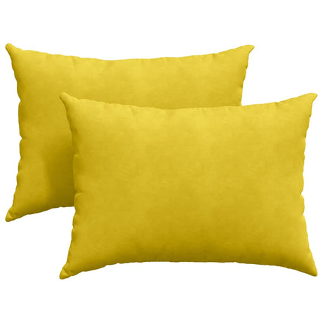 Vidaxl sofa kussens 2 stuks geel 70 x 50 cm cordstof