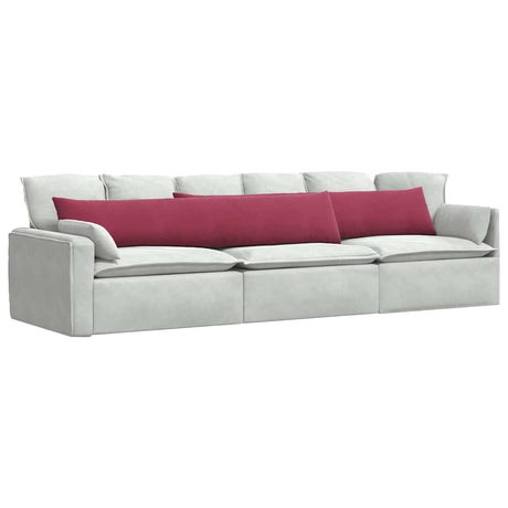 Vidaxl sofa kussens 2 stuks wijnrood 200 x 40 cm cordstof