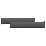 Vidaxl sofa kussens 2 stuks donkergrijs 200 x 40 cm cordstof