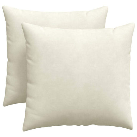 Vidaxl sofa kussens 2 stuks crème 45 x 45 cm cordstof