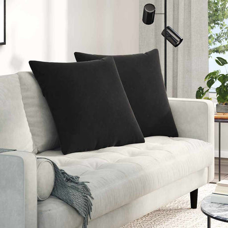 Vidaxl sofa kussens 2 stuks zwart 60 x 60 cm cordstof