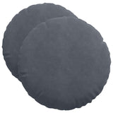 Vidaxl zitkussens 2 stuks donkergrijs ø 40 x 13 cm fluweel