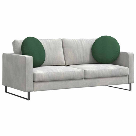 Vidaxl zitkussens 2 pcs donkergroen ø 50 cm katoen stof