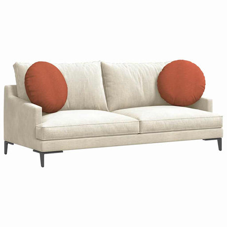 Vidaxl zitkussens 2 pcs rood-oranje ø 50 cm katoen stof
