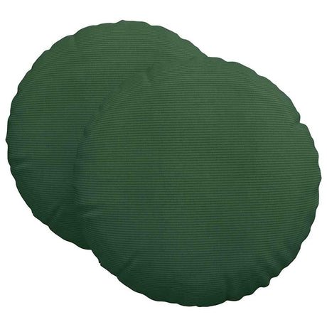 Vidaxl zitkussens 2 pcs donkergroen ø 80 cm katoen stof