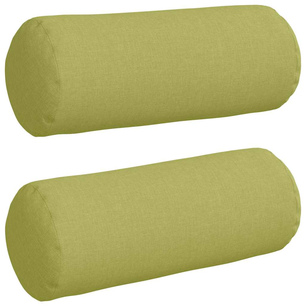 Vidaxl bolster kussens 2 stuks lichtgroen ø 15 x 40 cm stof